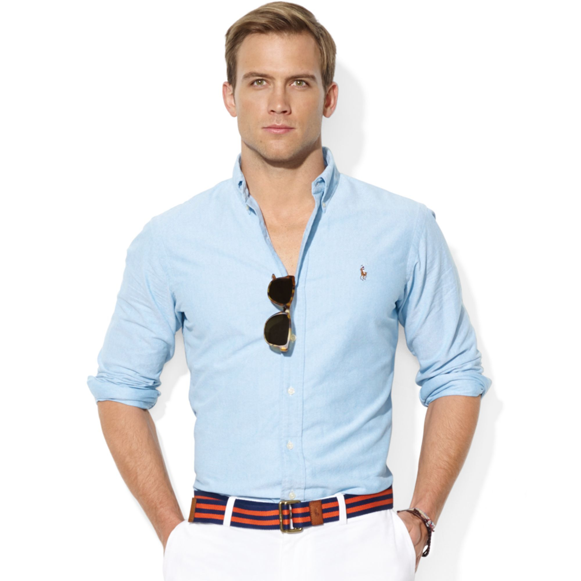 polo ralph lauren solid oxford shirt