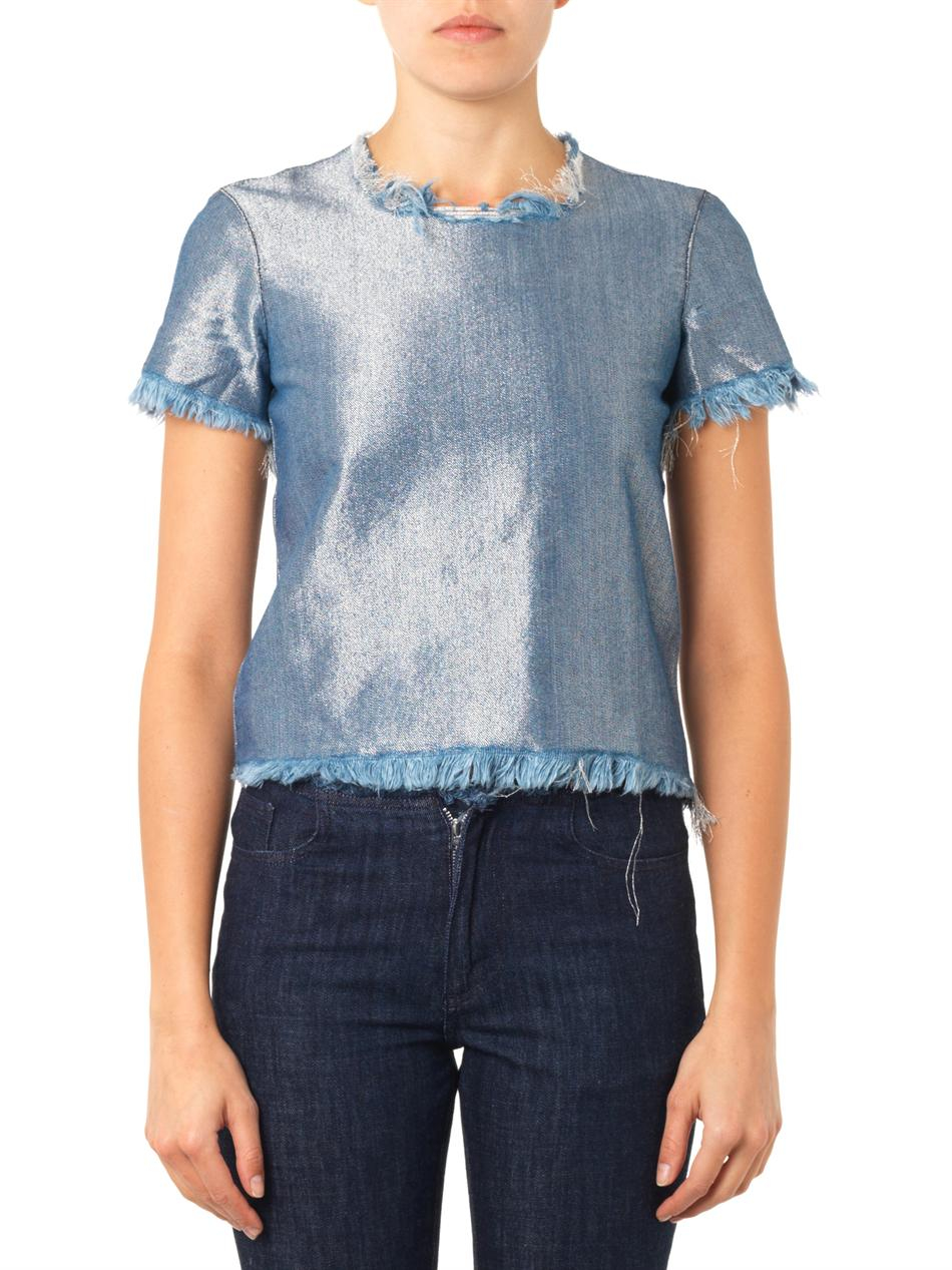 marques almeida denim top