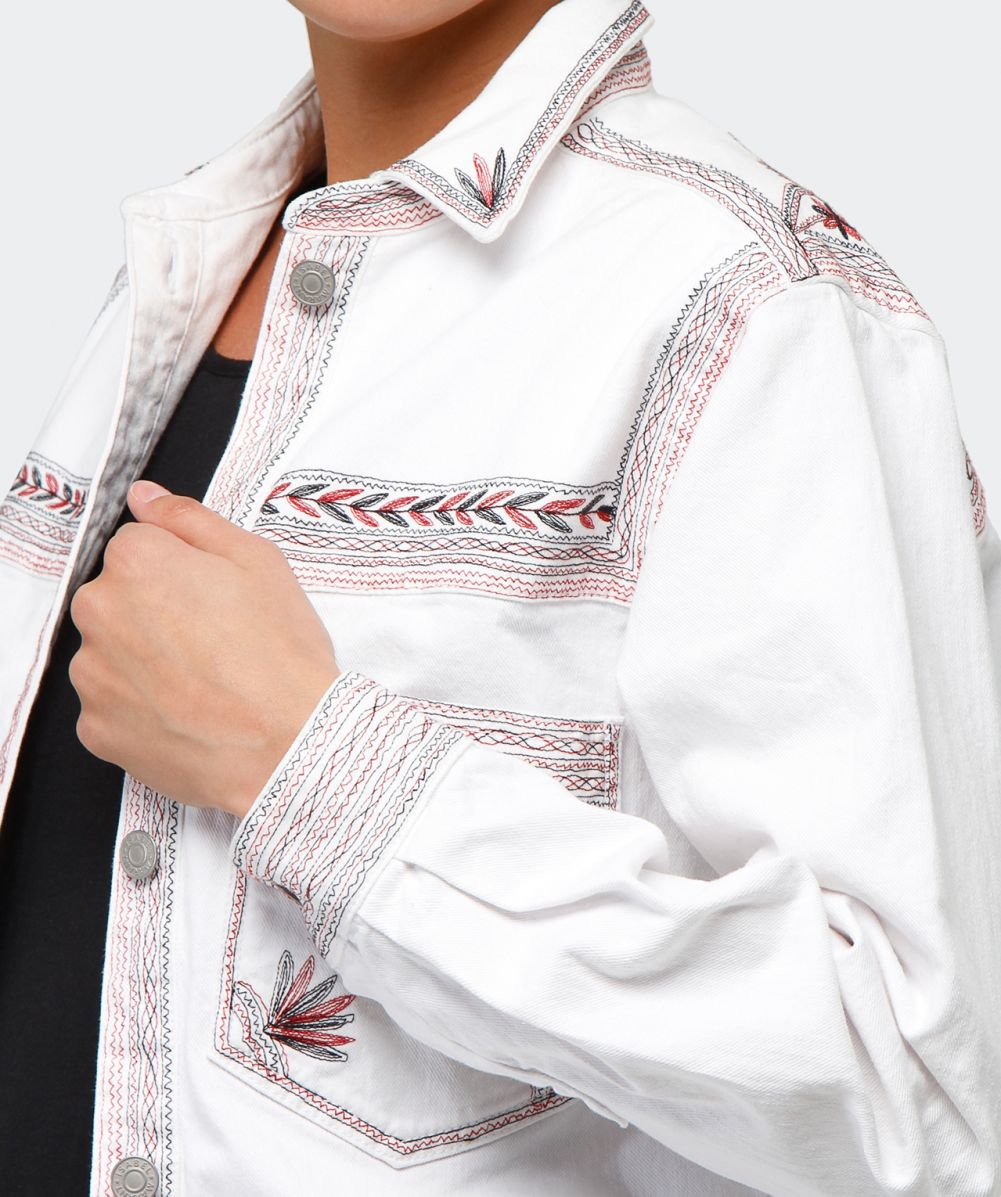 isabel marant white denim jacket