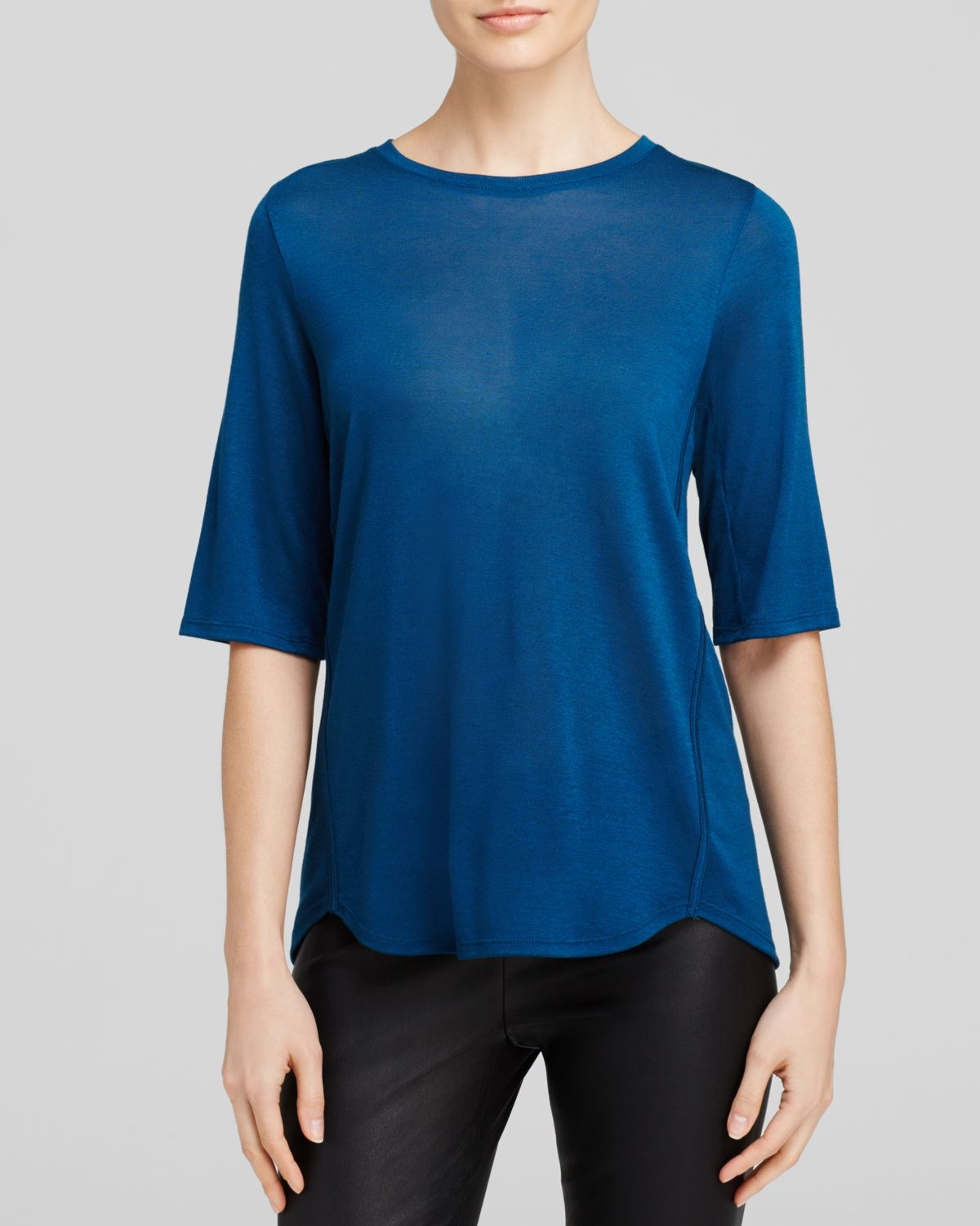 Vince Elbow Sleeve Tee in Blue (Lake) Lyst