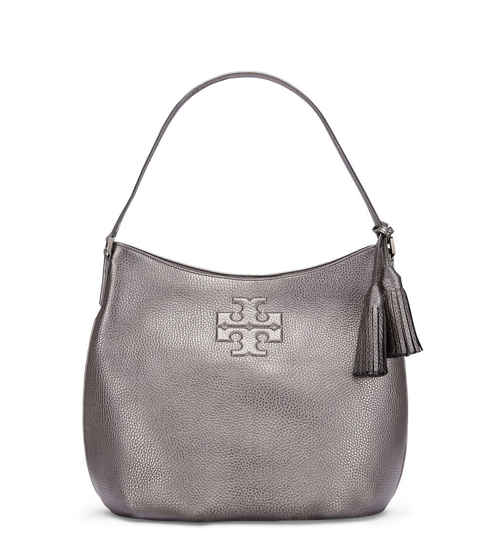 Tory Burch Black Leather Thea Messenger Bag