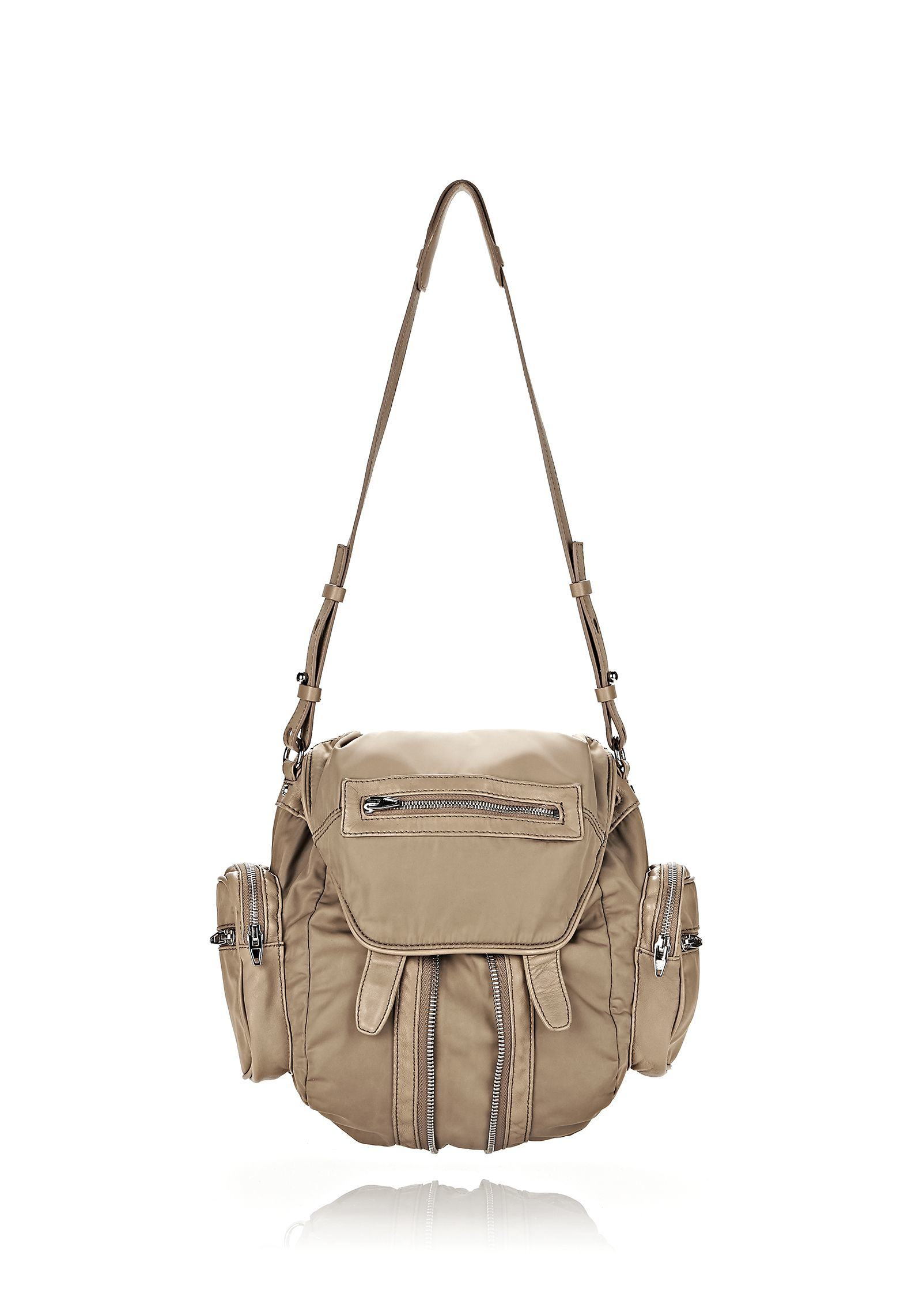Alexander wang Mini Marti Leather & Nylon Backpack in Natural (Beige ...