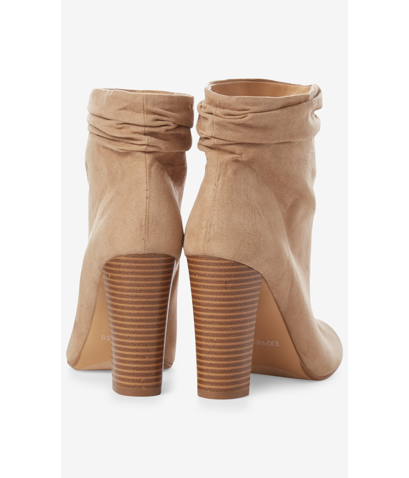 slouchy open toe booties