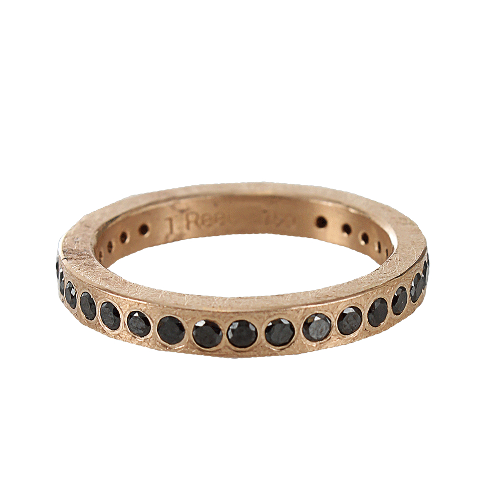 Todd reed Flush Set Black Diamond Eternity Ring in Gold (ROSEGOLD) Lyst