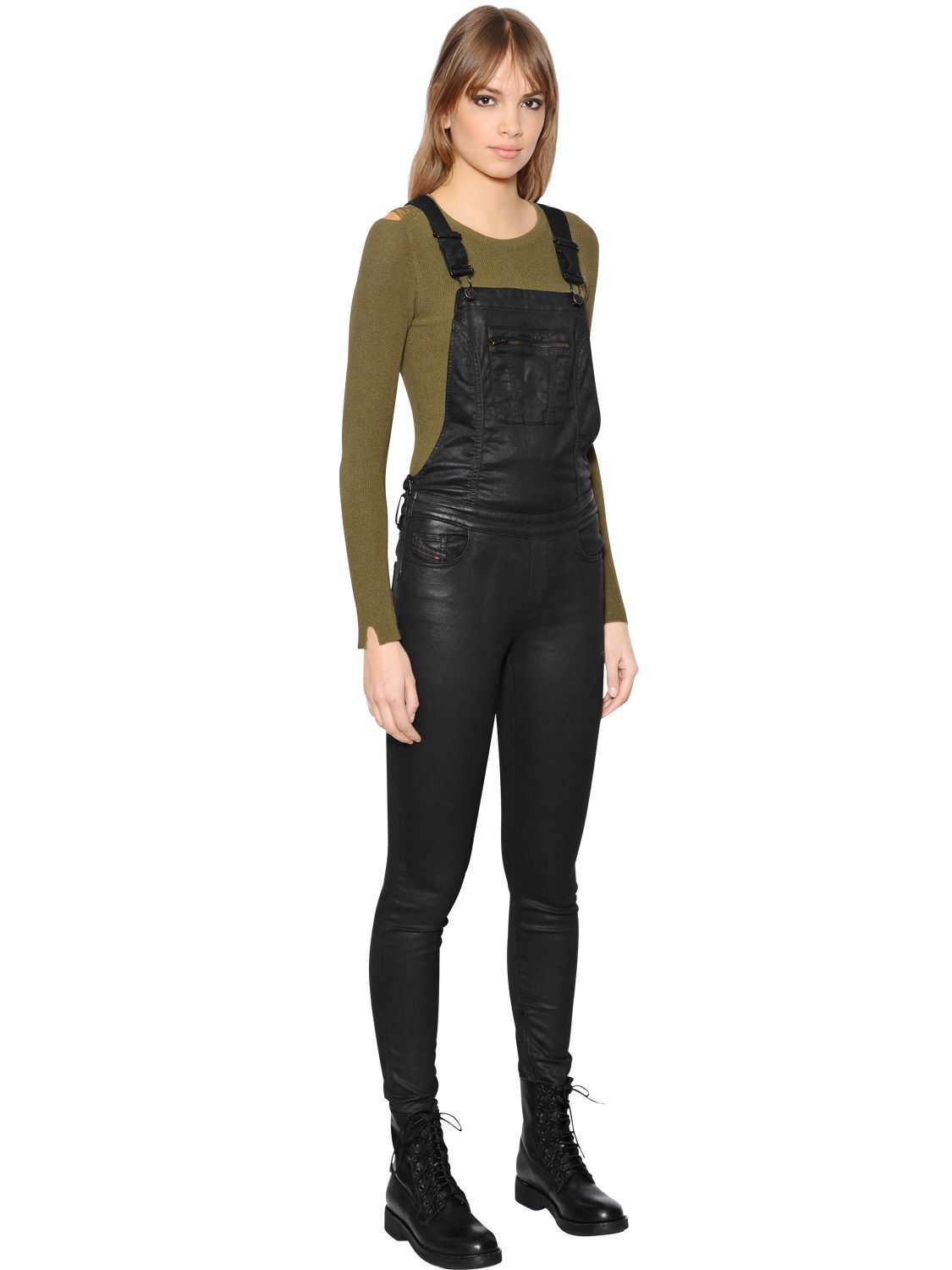black jogger overalls