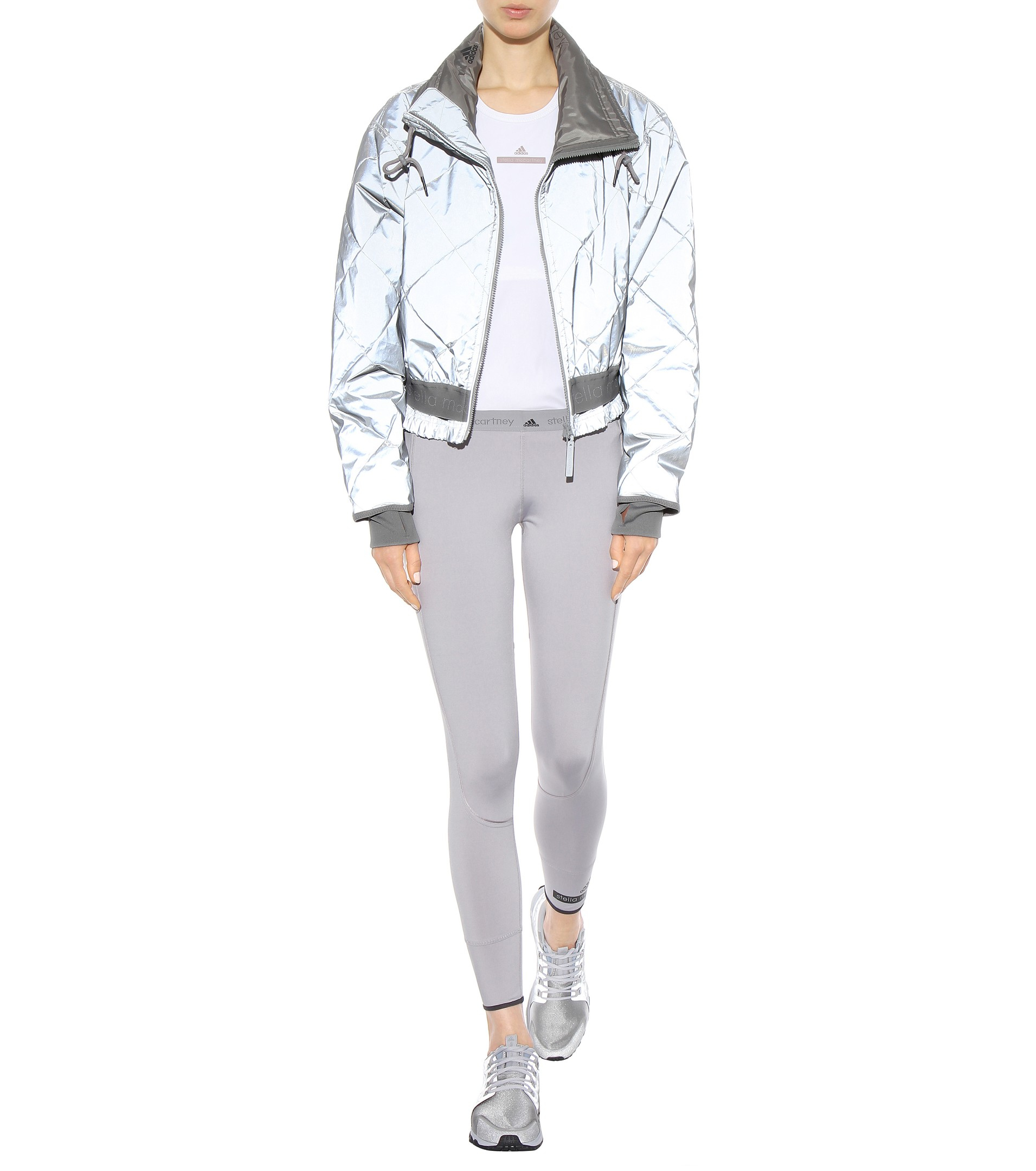 adidas 3 stripe reflective jacket