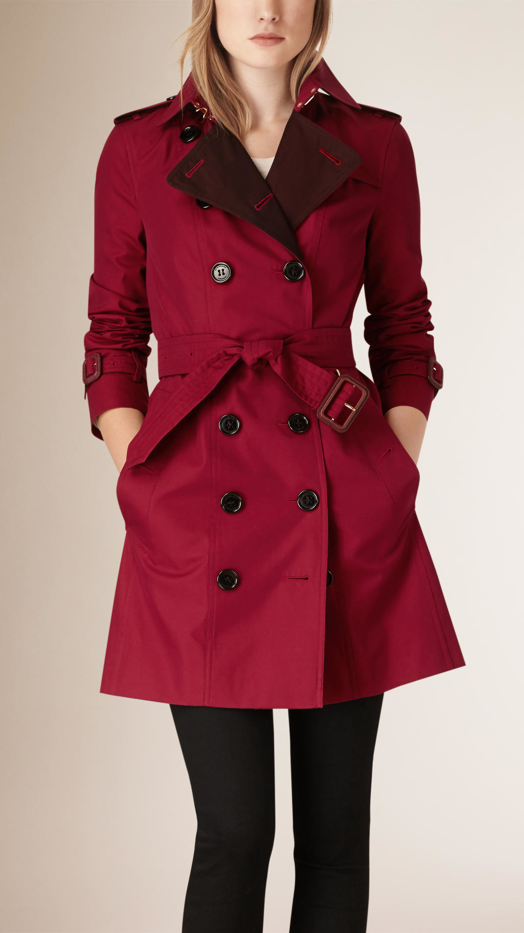 burberry coat red