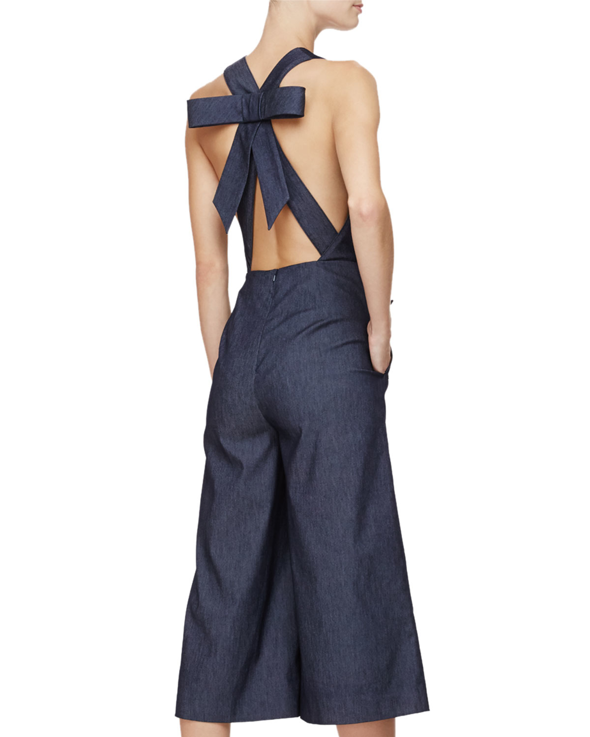 cropped leg jumpsuit