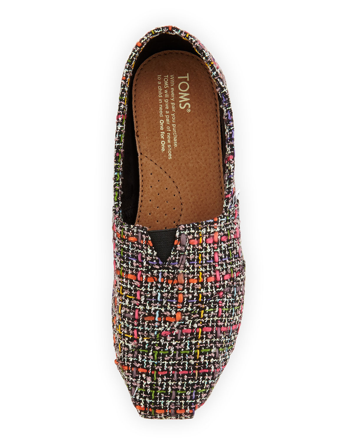 Toms Boucle Alpargata Slip-Ons in Black : Lyst