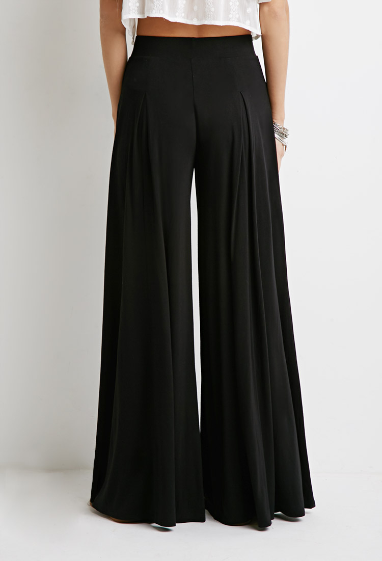Forever 21 Box Pleat Palazzo Pants in Black - Lyst