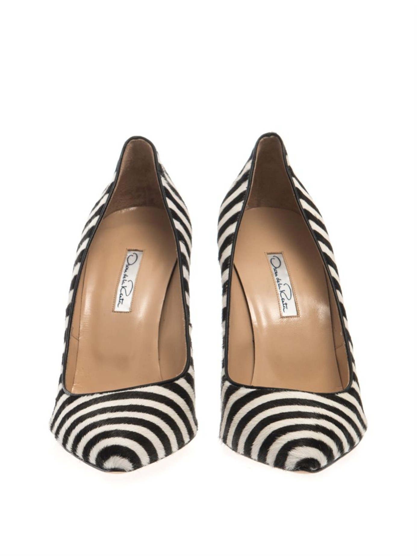 striped heels