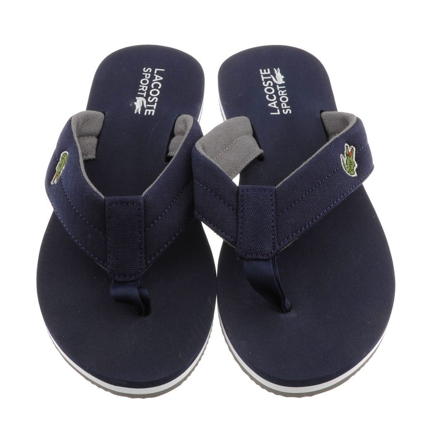 Lacoste Canvas Randle Spm Flip Flops in Blue for Men - Lyst