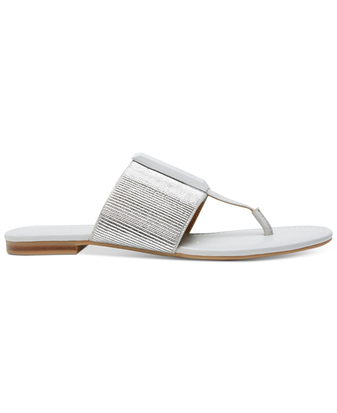 calvin klein silver sandals