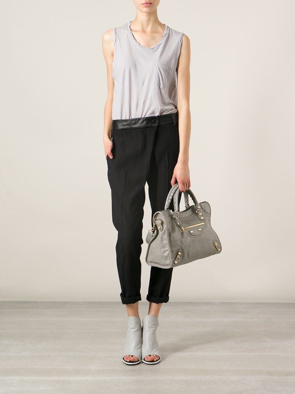 fortjener Streng At dræbe Balenciaga Giant 12 Gold City Tote in Grey | Lyst UK