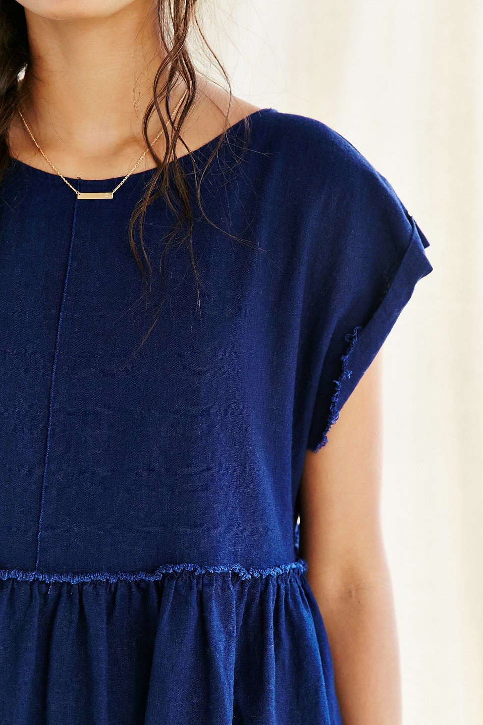 navy blue babydoll dress