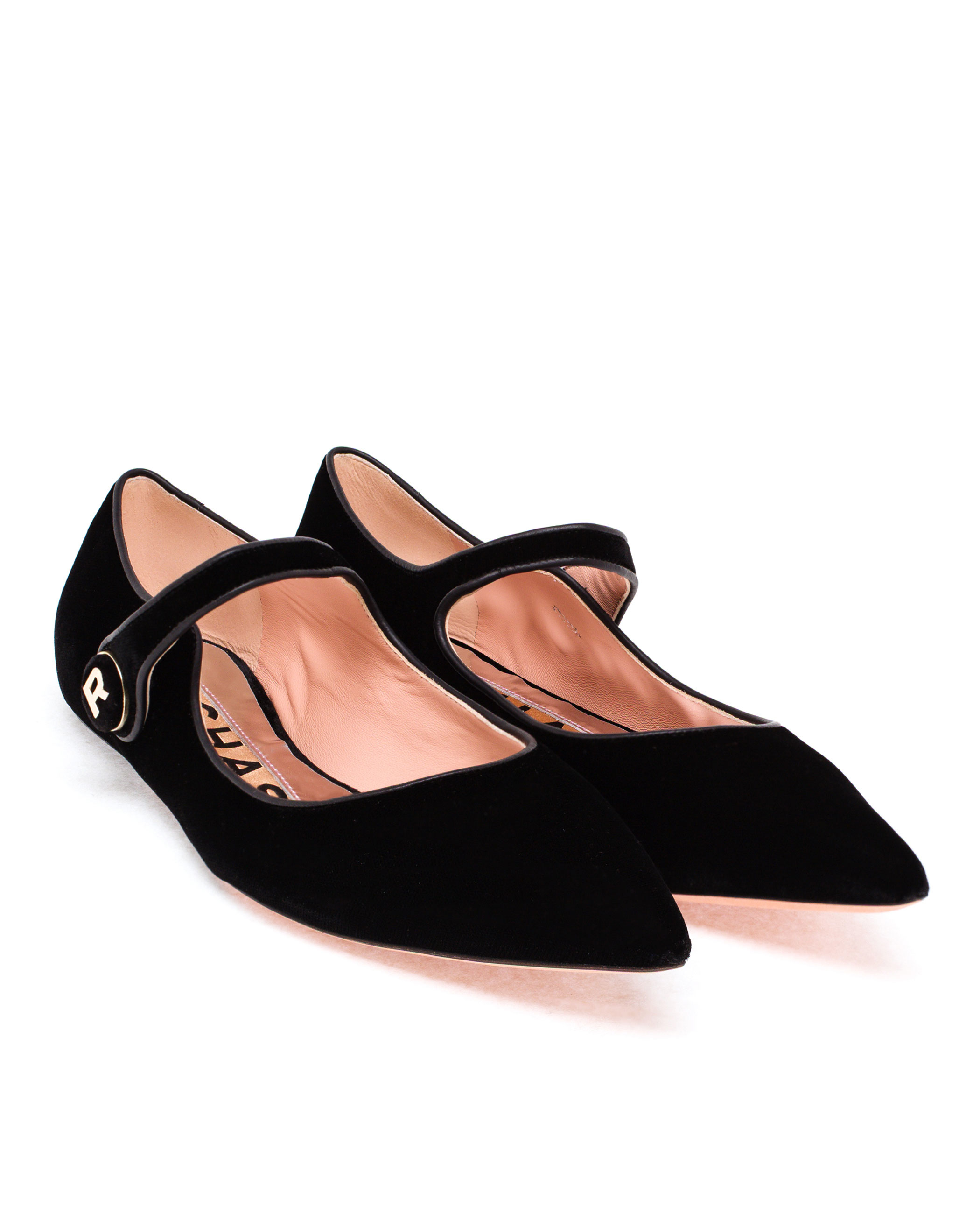 48754 - Black Velvet Flats for Teen/Women by Pretty Ballerinas main image 0
