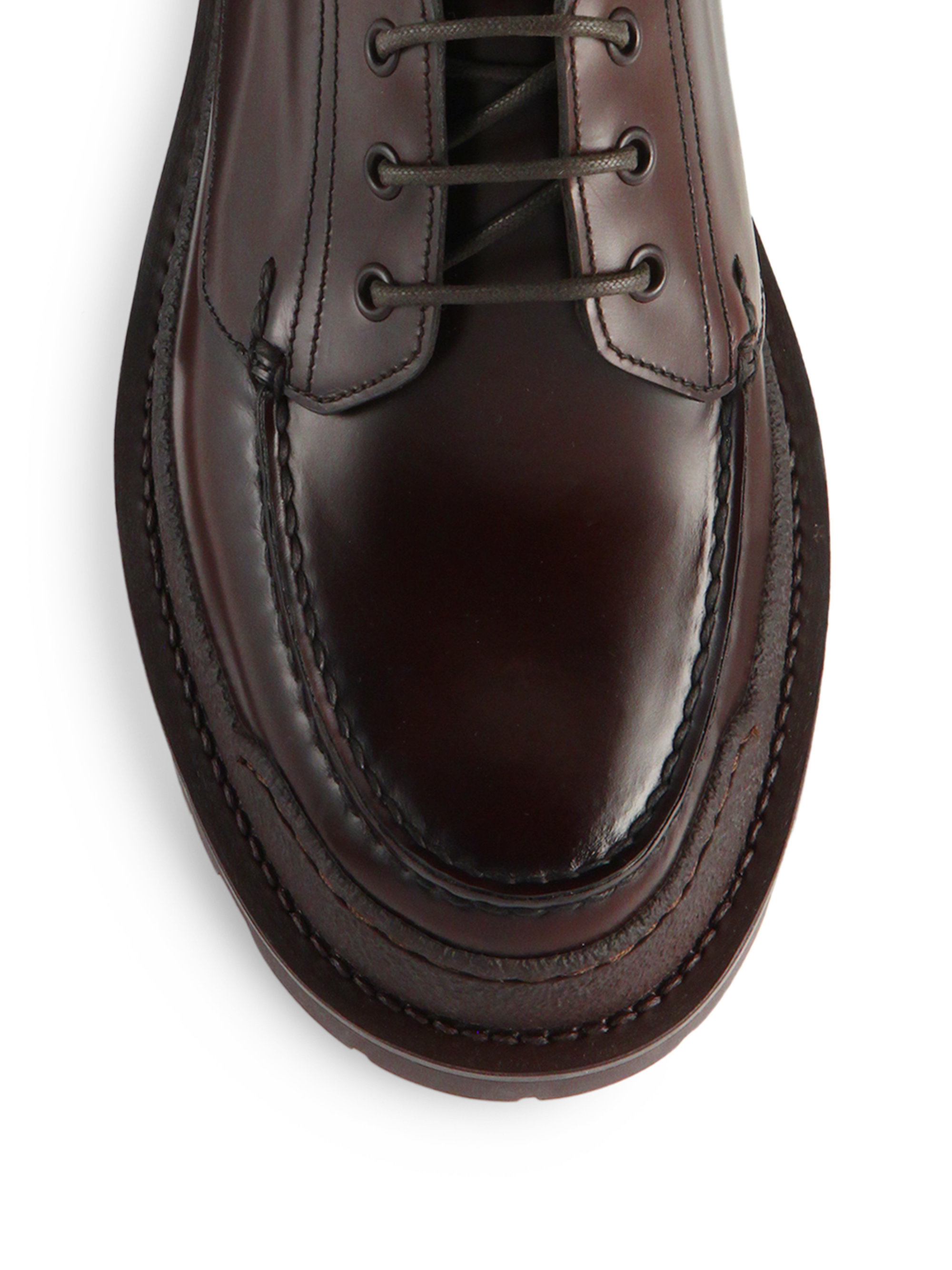 prada lug sole derby shoes