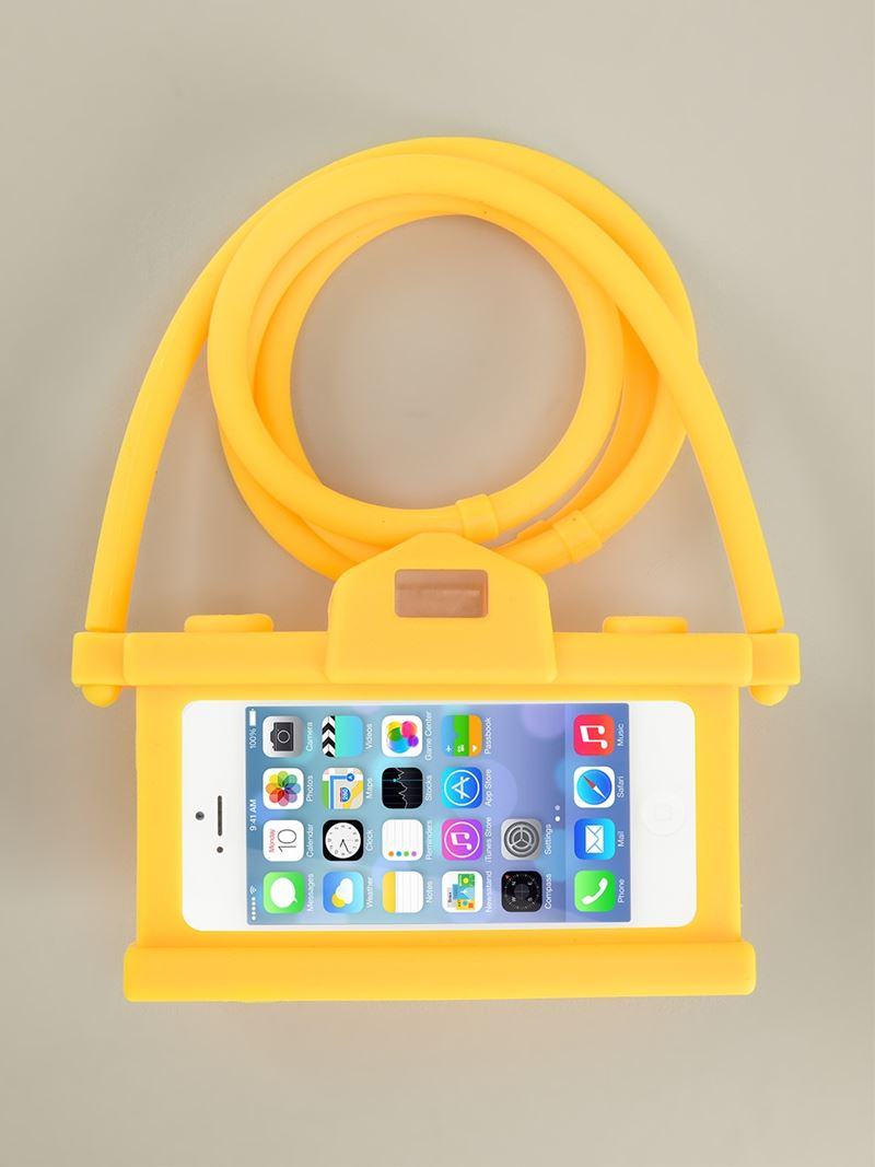 Moschino Camera Iphone 5 5s Case In Yellow Orange Yellow Lyst