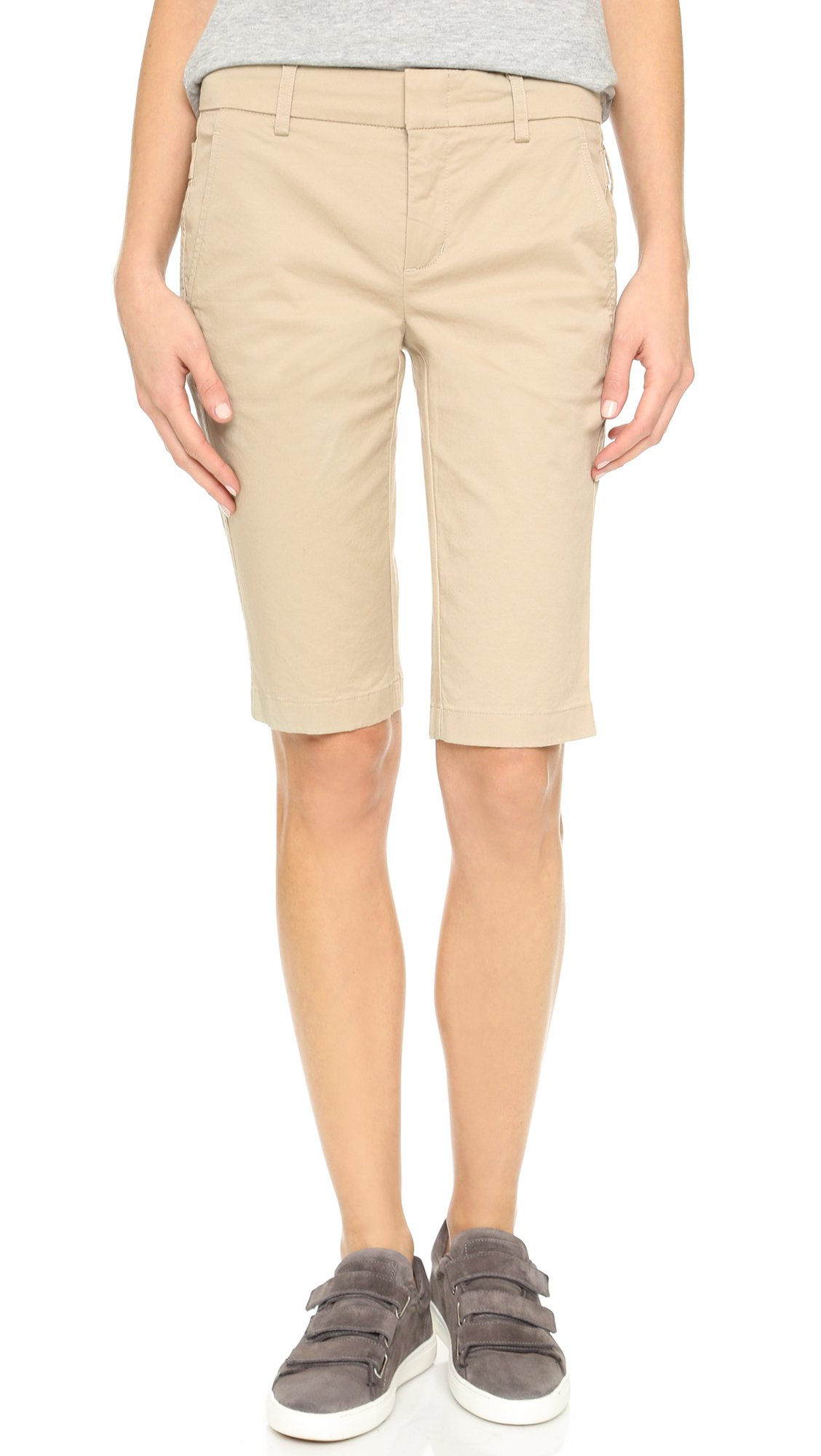 Lyst - Vince Side Buckle Shorts in Natural