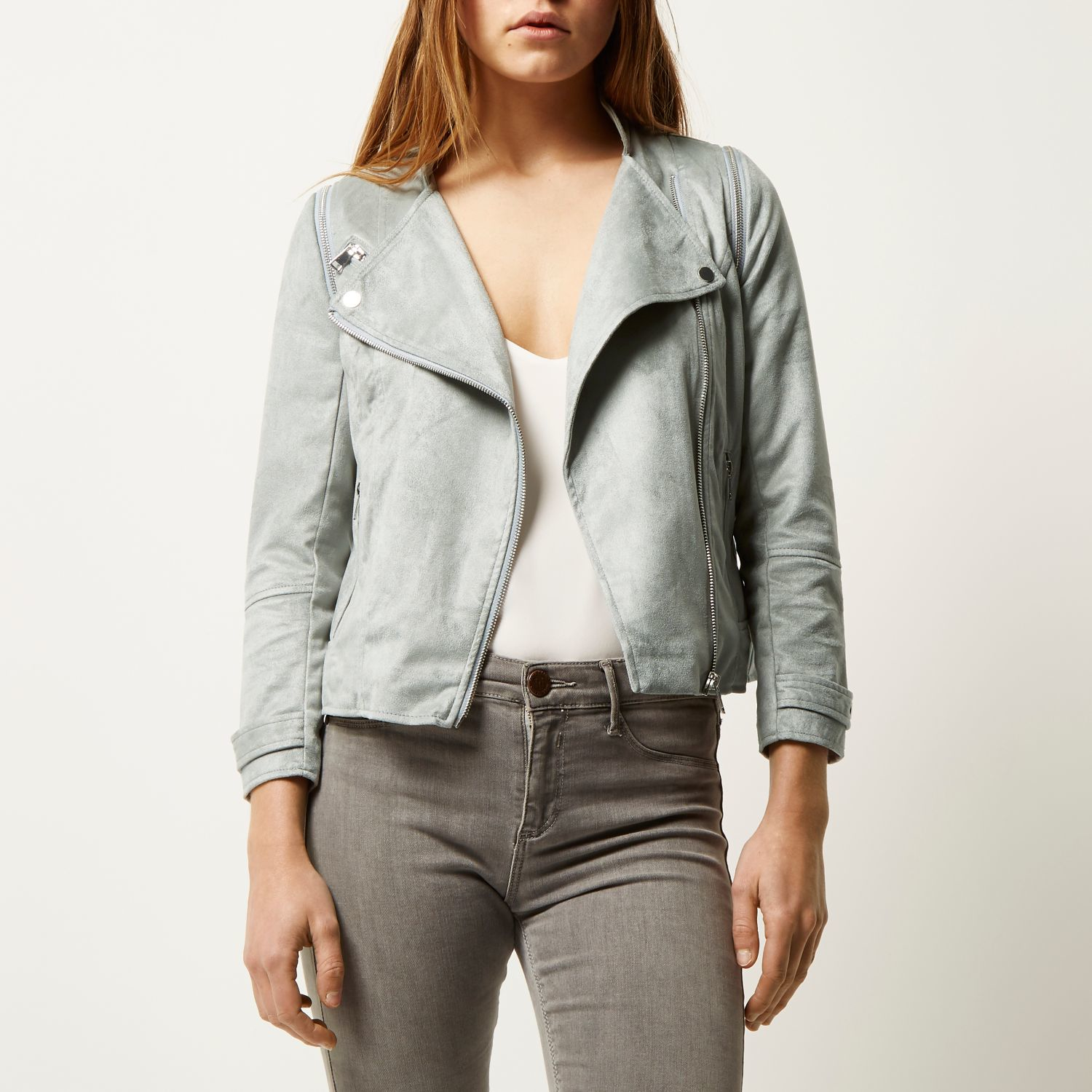 pale blue suede jacket