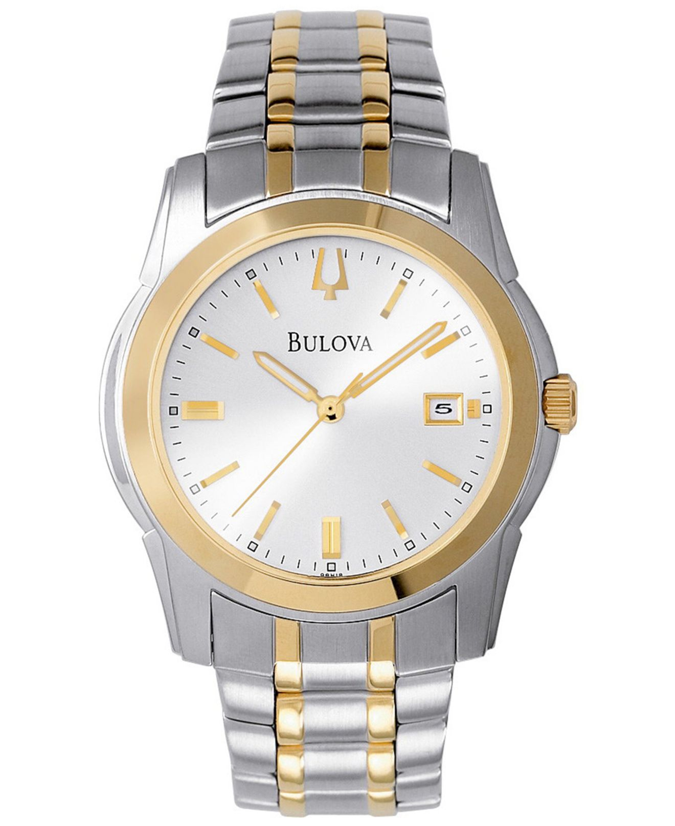 Bulova Men's Two Tone Stainless Steel Bracelet Watch 40mm 98h18 in Gray Stainless Steel Bulova Mens Watch