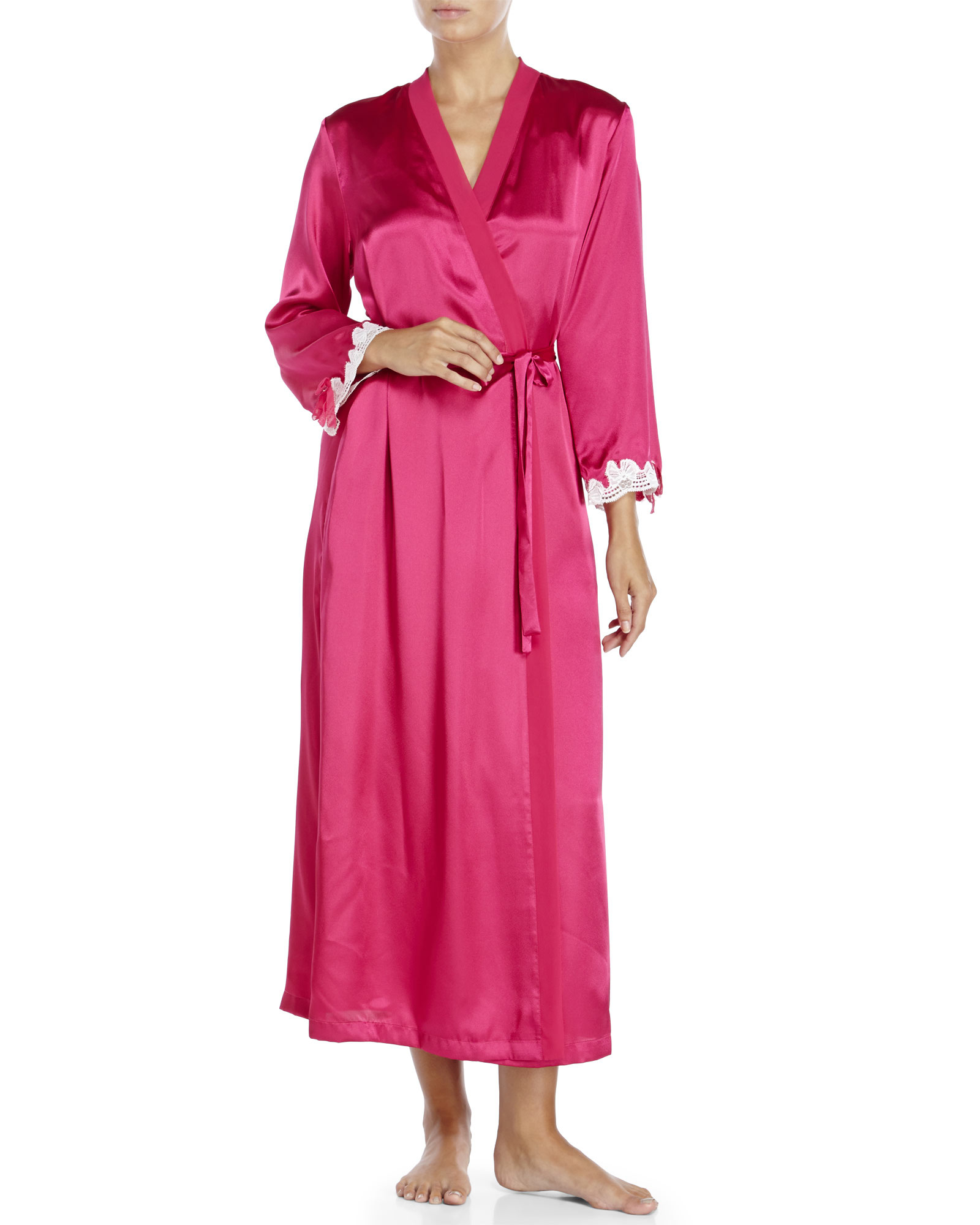 oscar de la renta satin robe