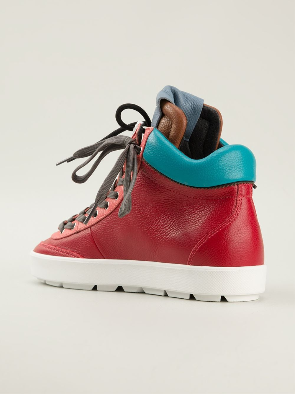 dolce and gabbana red and white sneakers