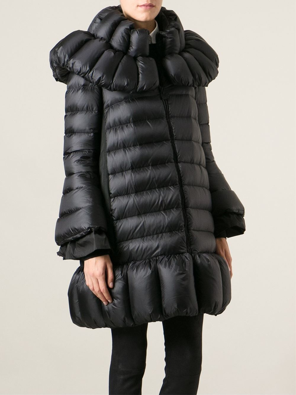 moncler flared quilted coat moncler flared quilted coat