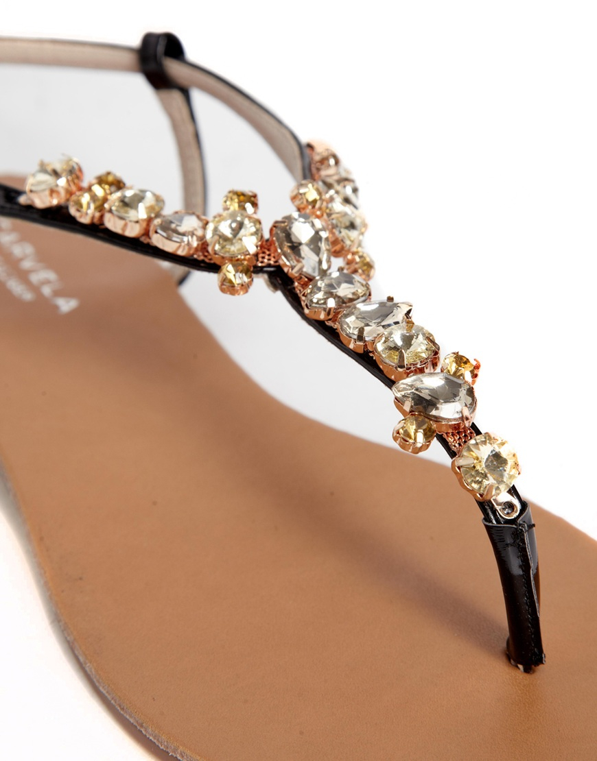 carvela silver flat sandals