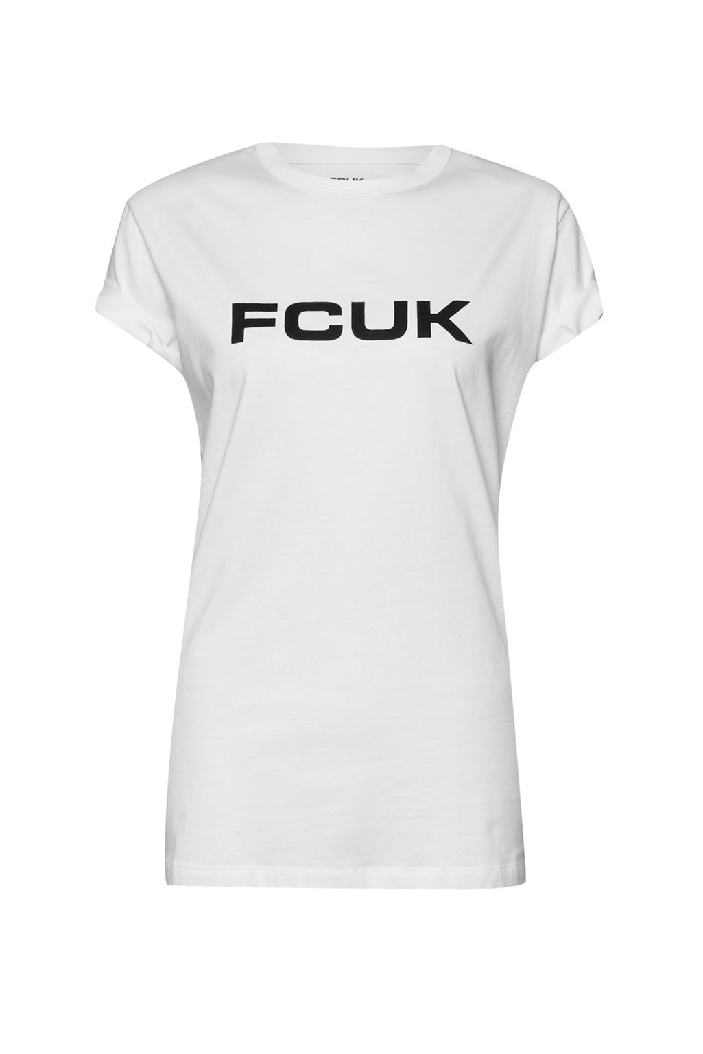 French connection Fcuk Bold Slogan T-shirt in White | Lyst