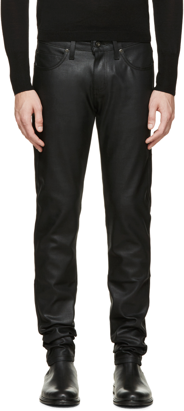 naked and famous waxed denim