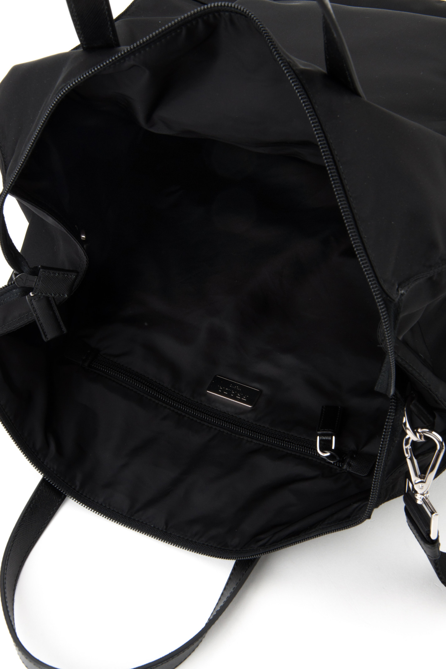 prada black travel bag  