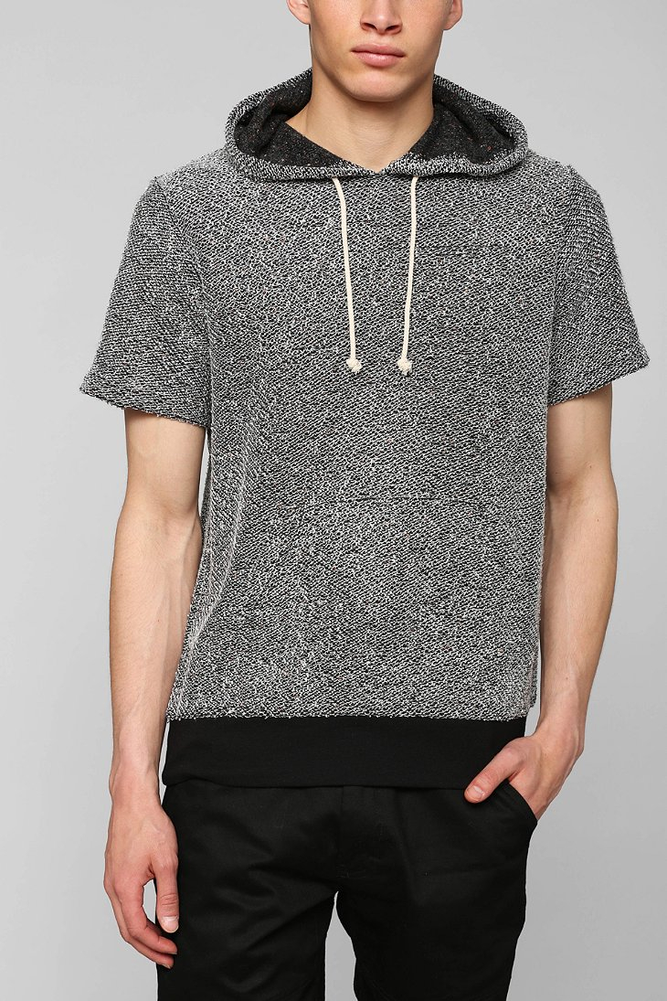 Lyst - Urban outfitters Loop Short-Sleeve Pullover Hoodie Sweatshirt in ...