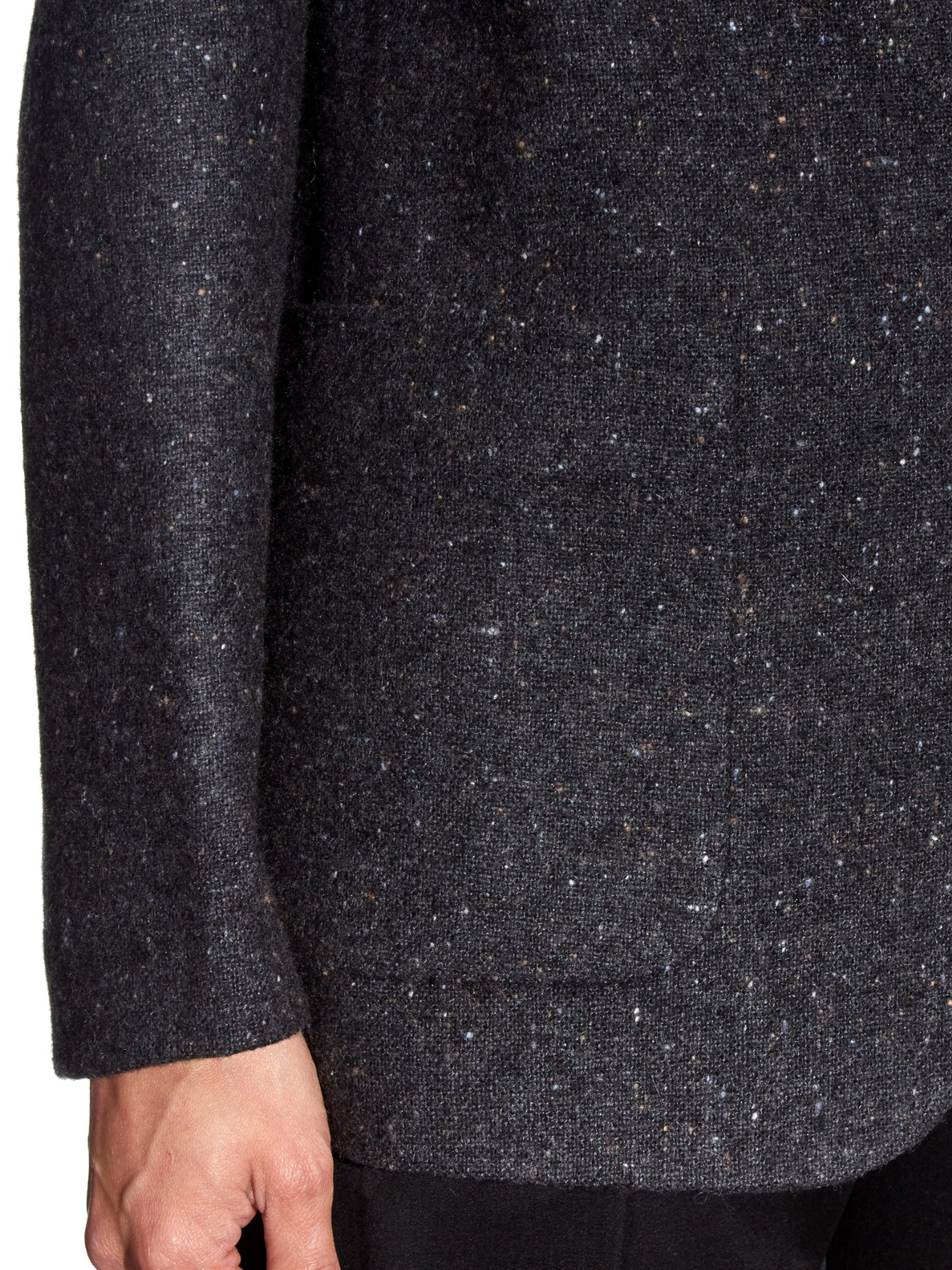 longline tweed jacket