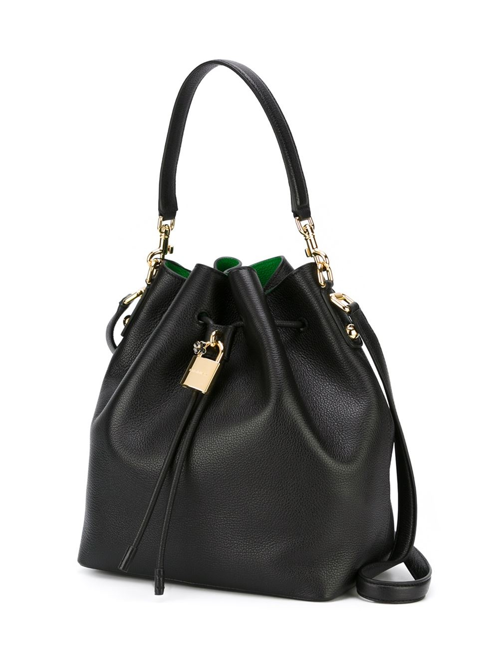 Dolce & Gabbana Leather Medium Bucket Bag in Black - Lyst