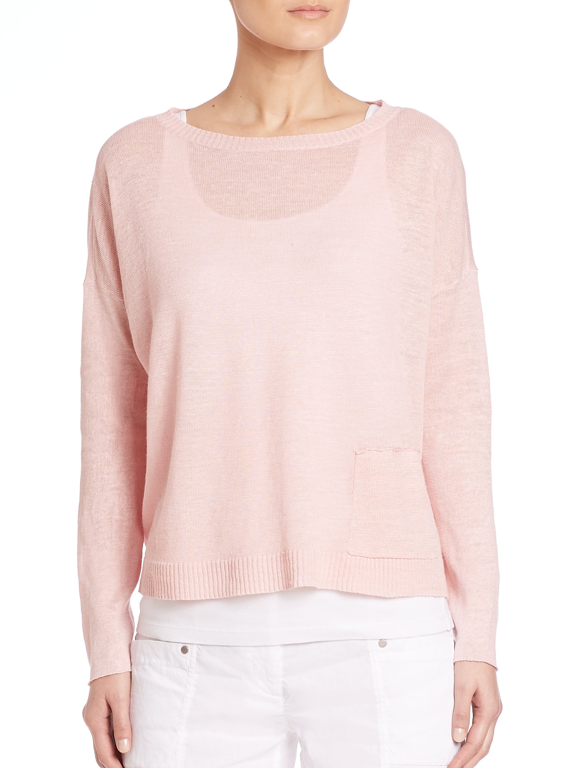 Eileen Fisher Organic Linen Boatneck 