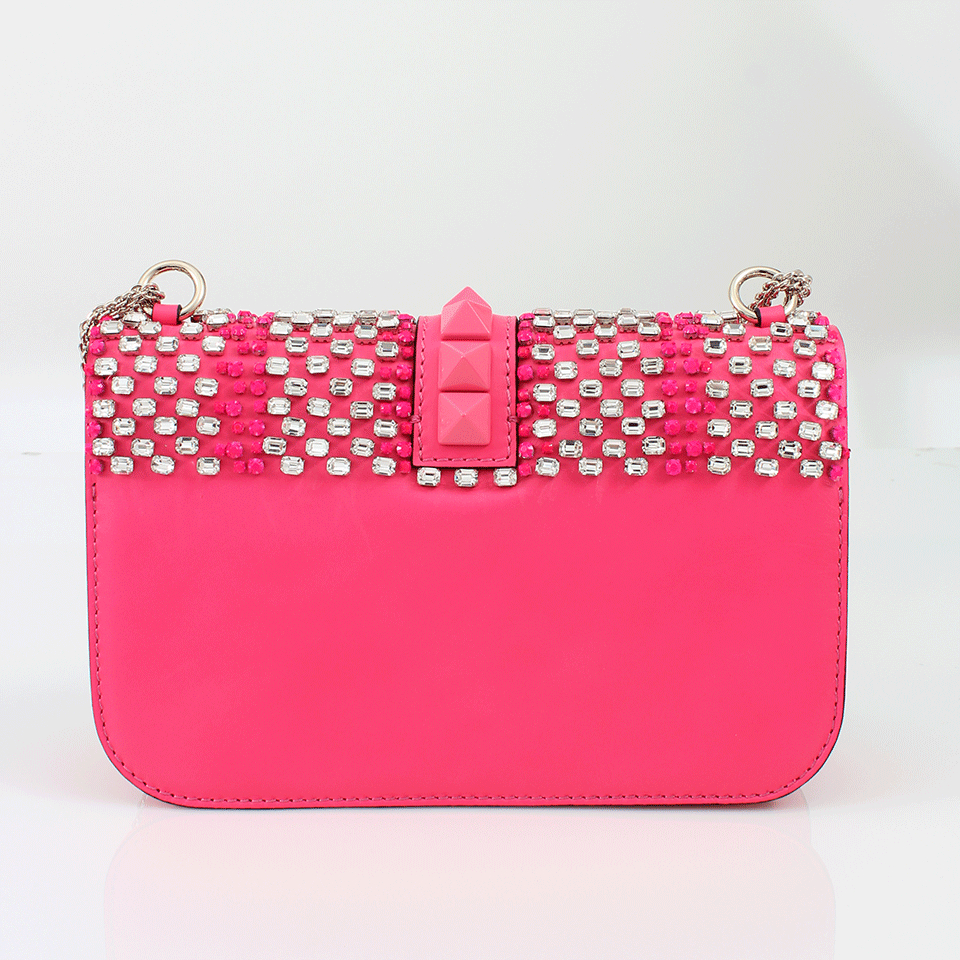 Lyst Valentino Lock Medium Flap Bag in Pink