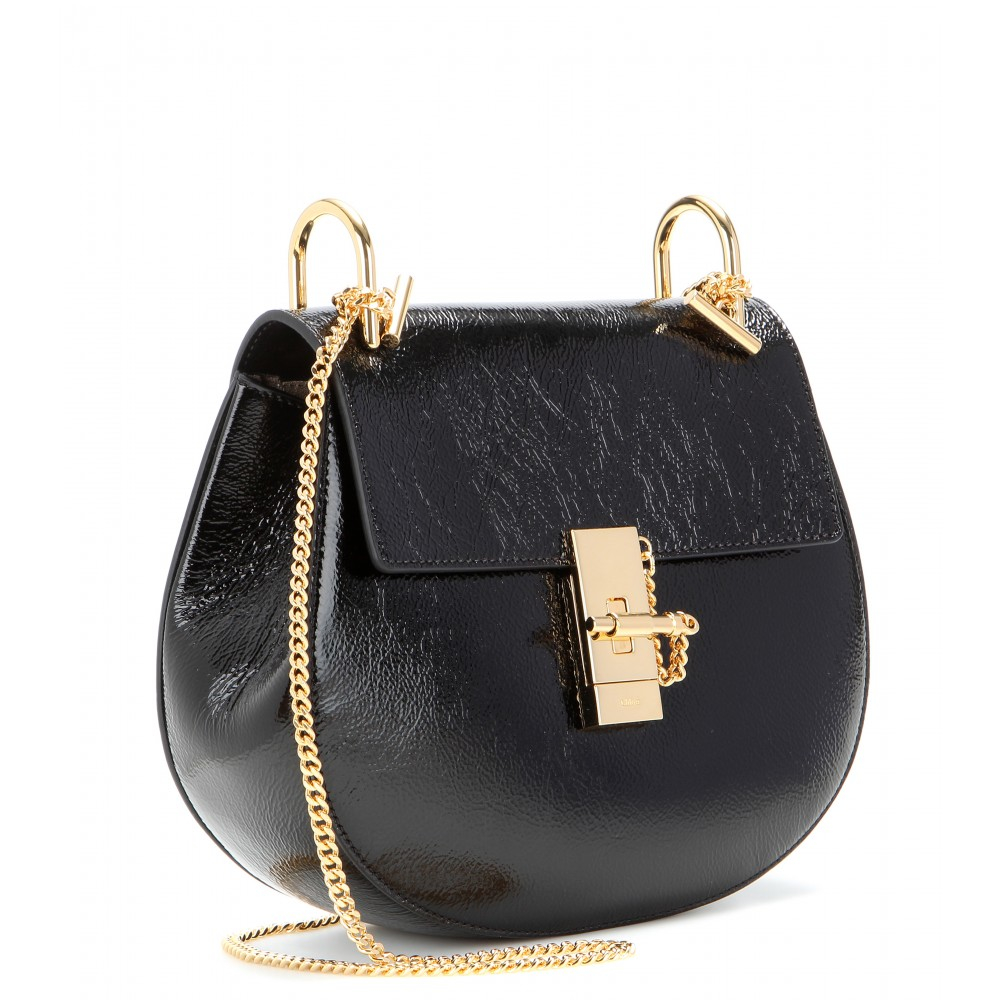 chloe patent leather shoulder bag