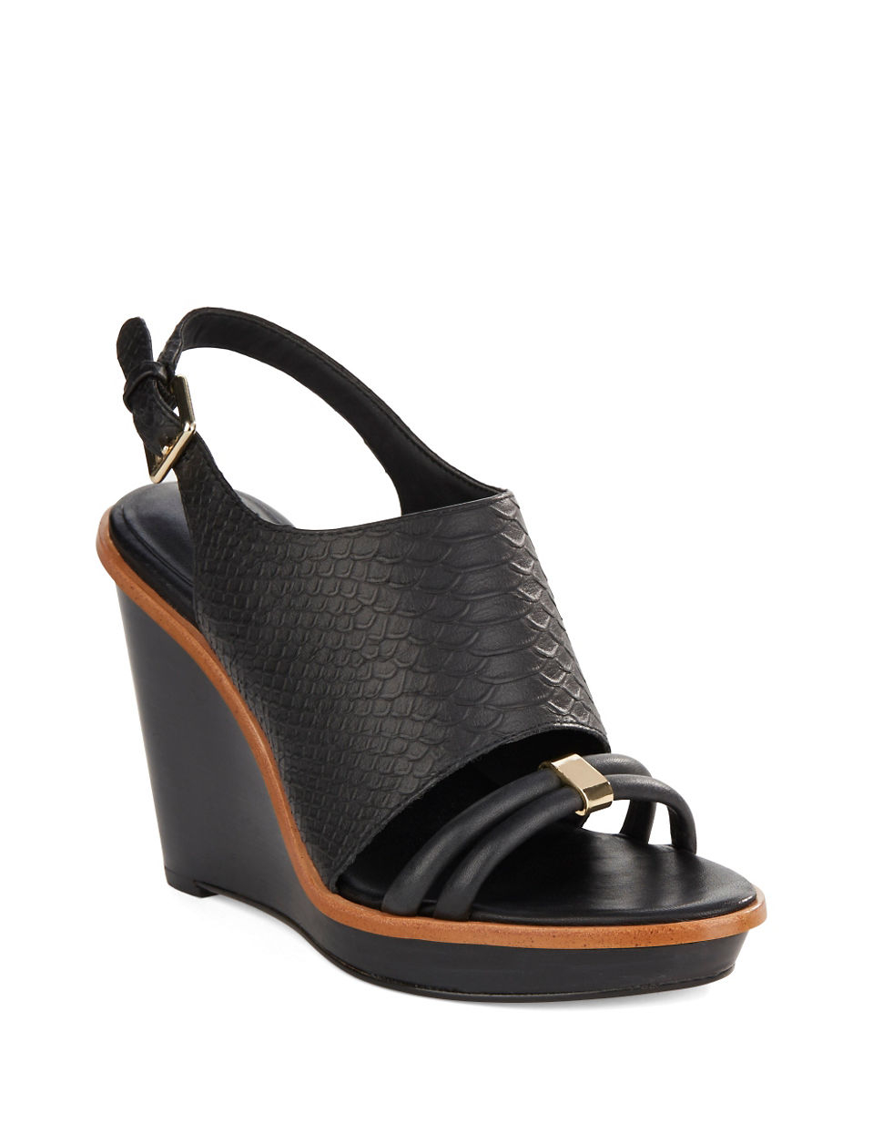 calvin klein wedge ankle strap