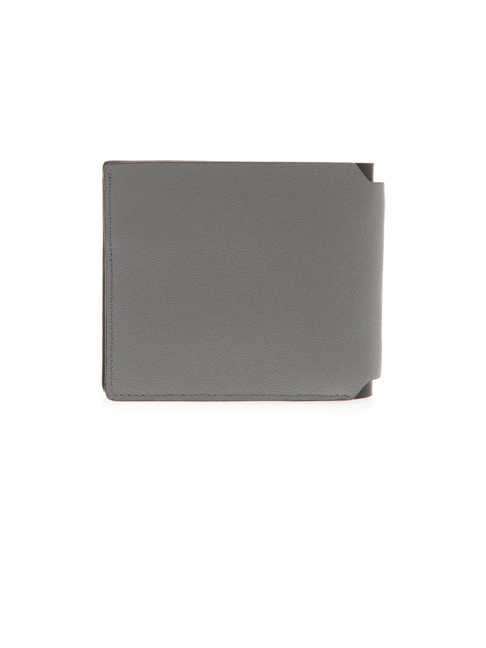 Lanvin Grained Leather Wallet in Gray for Men (Grey) | Lyst