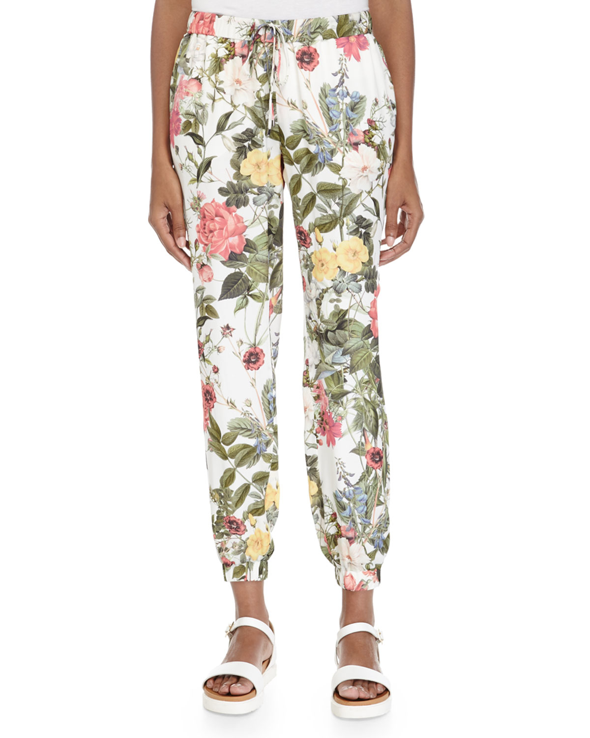 Haute hippie New Slim Shady Floral-Print Jogger Pants in Floral | Lyst