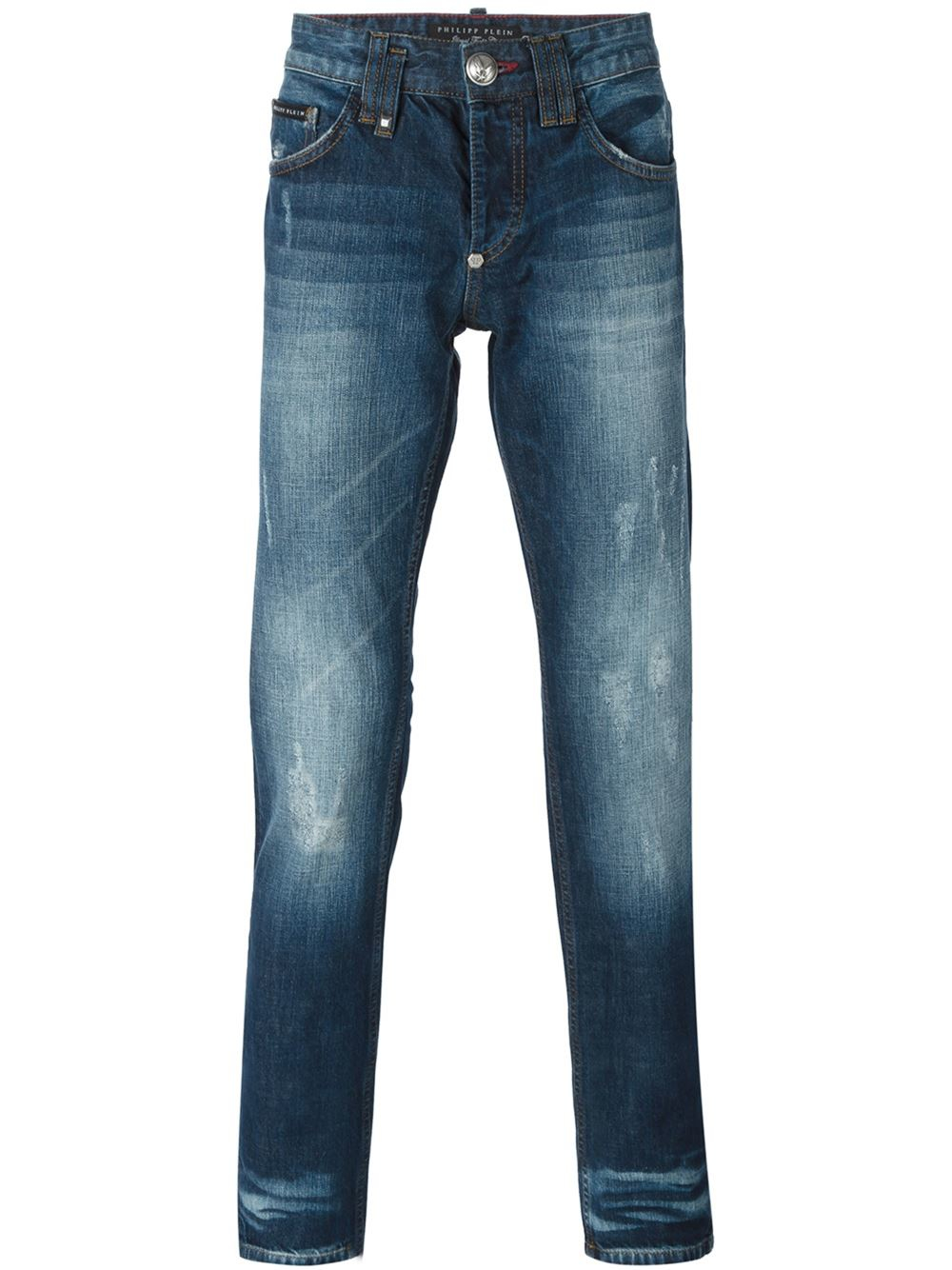 Philipp Plein Slim Fit Jeans in Blue for Men | Lyst