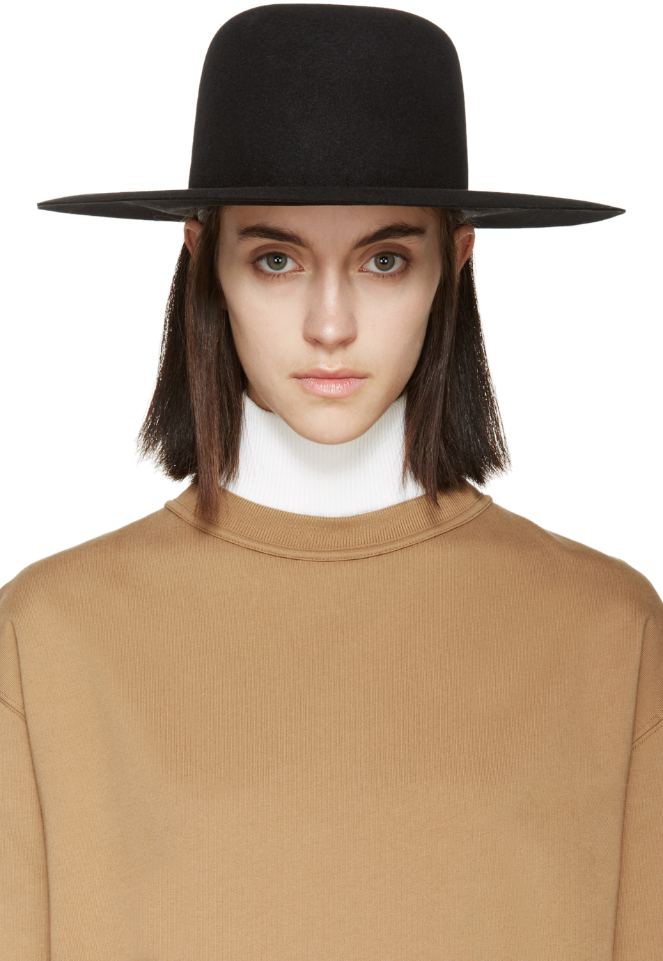 off white wide brim hat