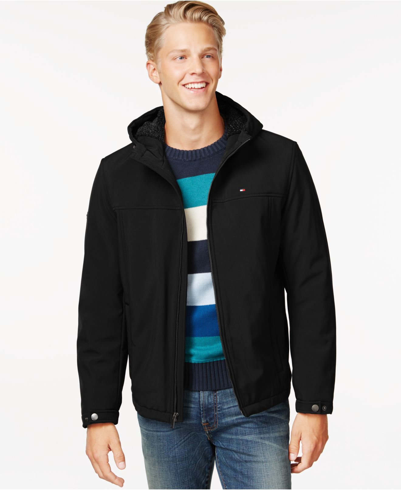 Tommy hilfiger Classic Zipup Jacket in Black for Men Lyst