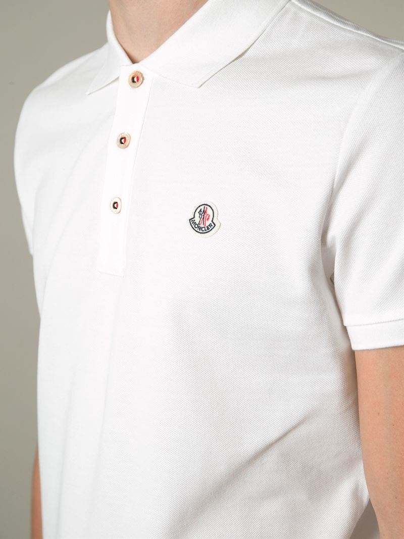 moncler polo shirt white