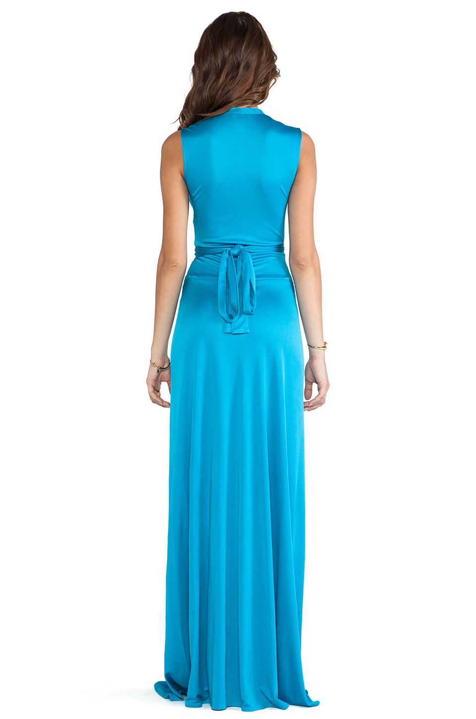 Issa Sleeveless Wrap Maxi Dress in Blue Lyst