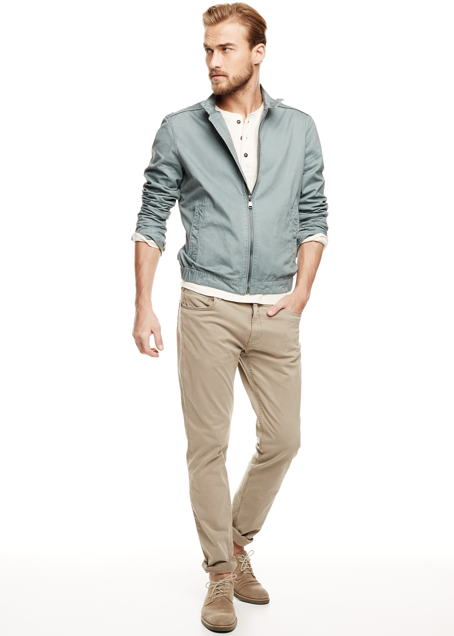 Lyst - Mango Washed Cotton Jacket in Green for Men