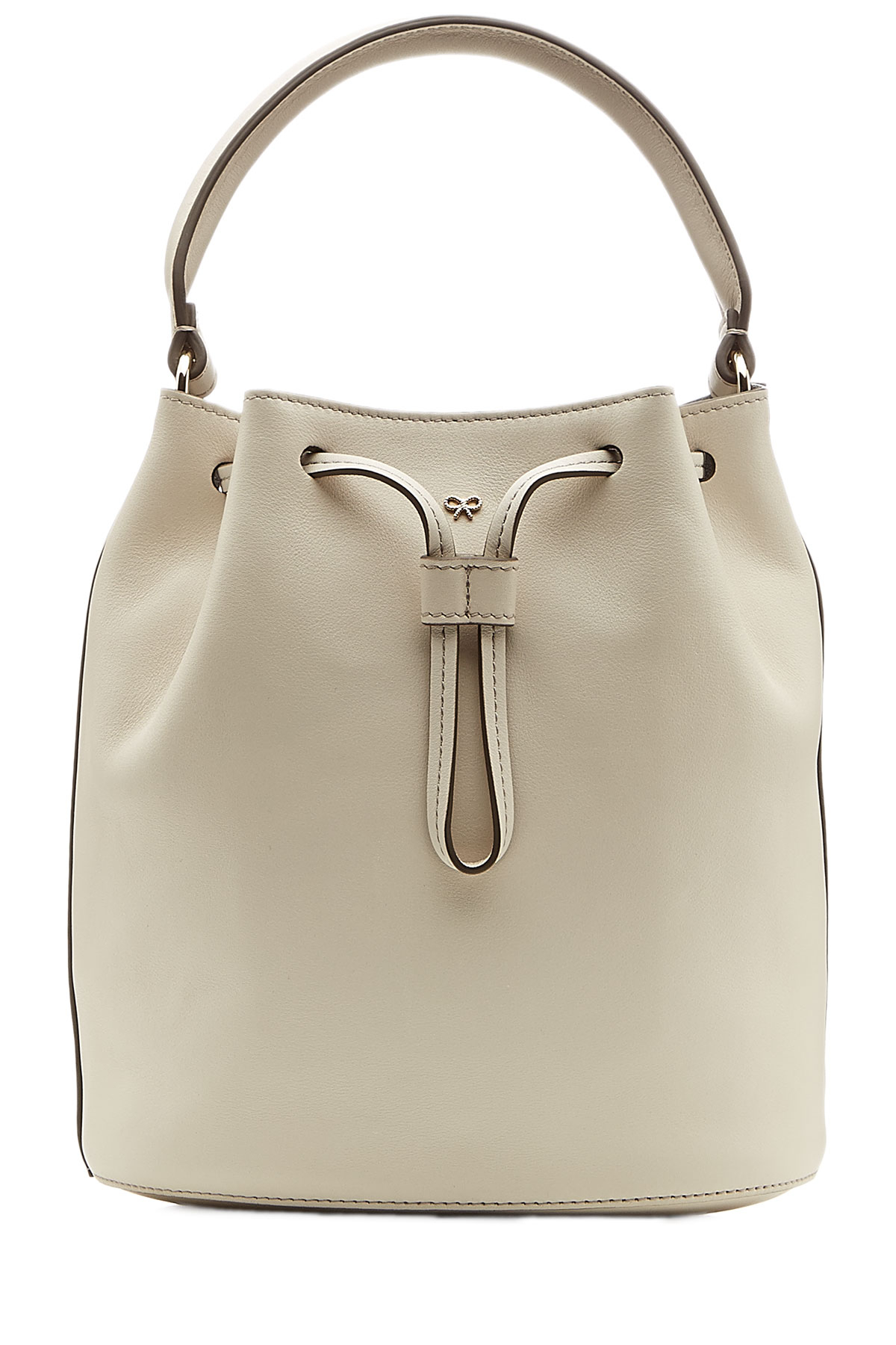 Anya hindmarch Vaughn Leather Bucket Bag in Gold Lyst