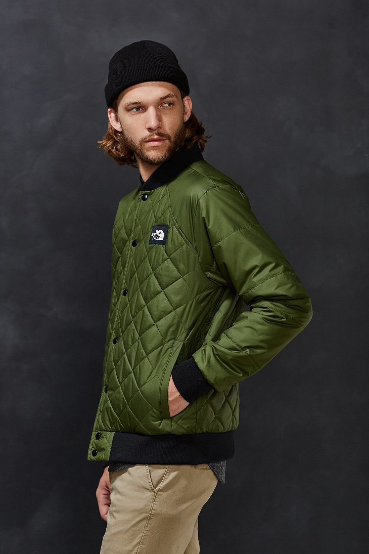 north face bomber jacket green