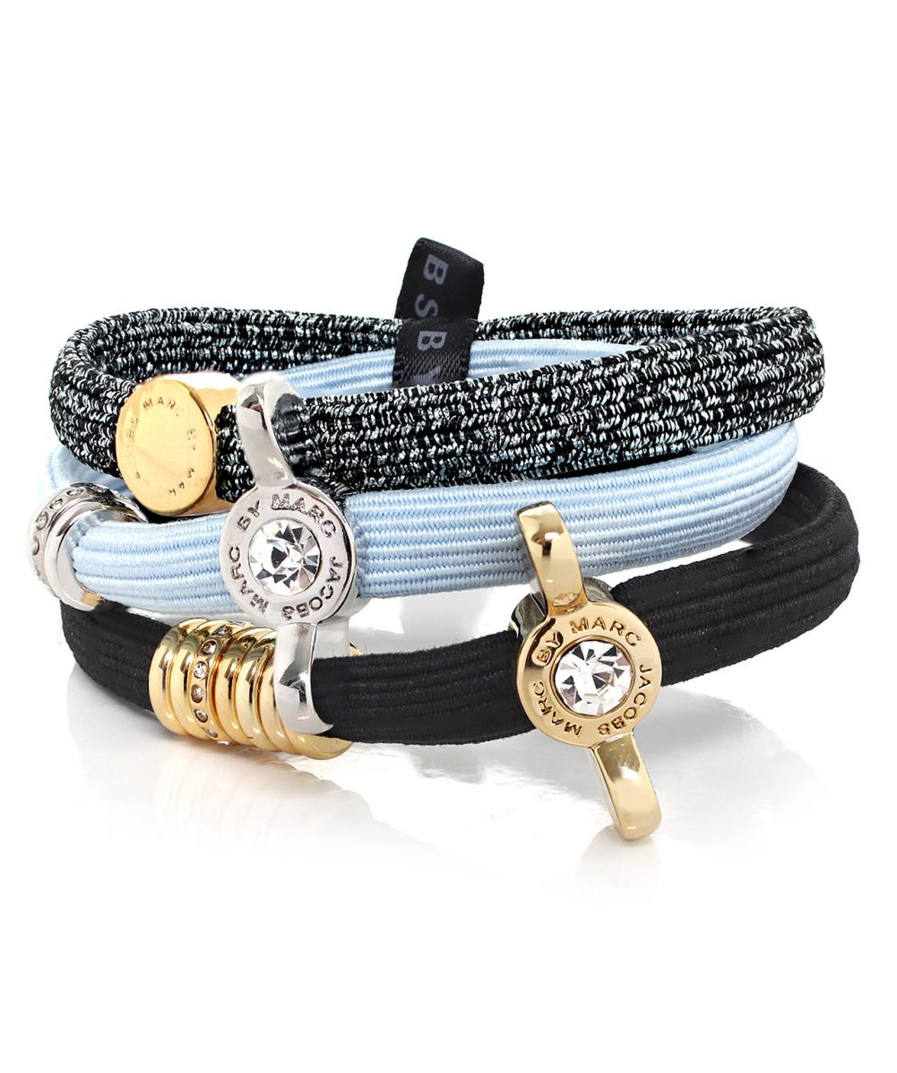 Marc Jacobs Embellished Wingnut Coil Hair Ties In Blue Lyst